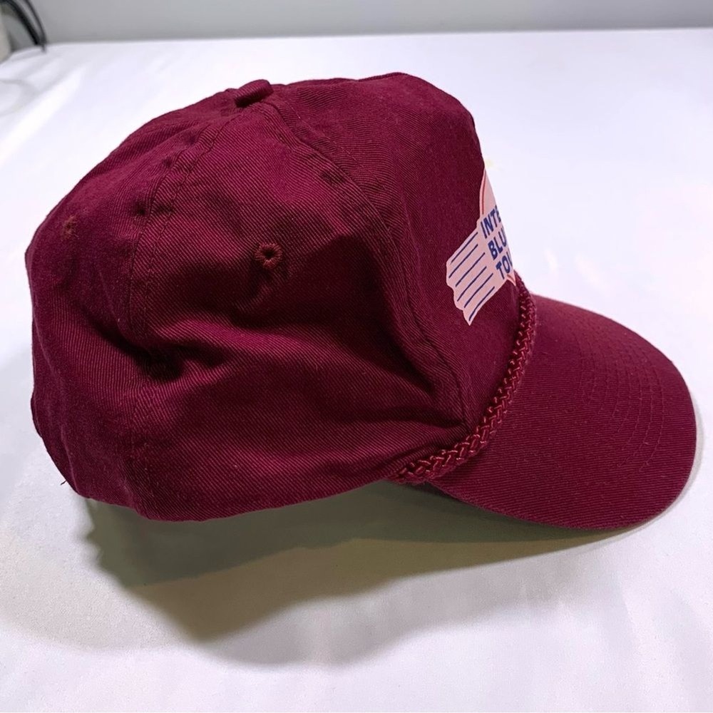 Vintage Toppers Budweiser Rope Brim Snapback Hat Maroon Bluefish Tournament OSFA - Picture 4 of 7